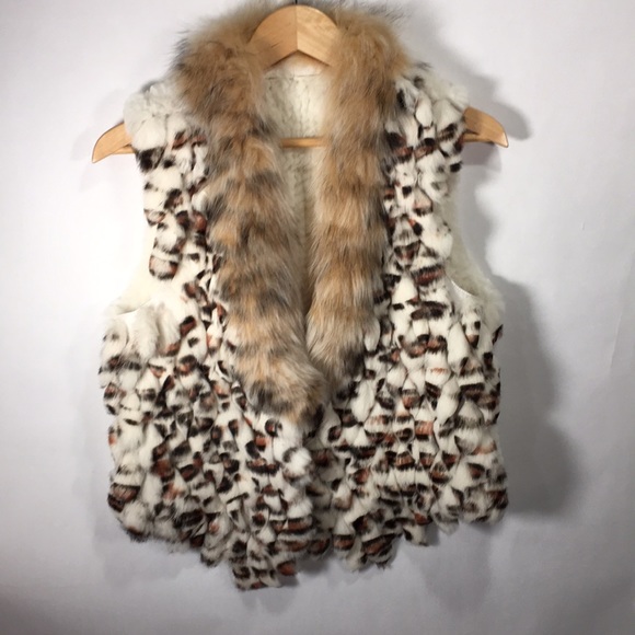 Jackets & Blazers - NWOT Dip-dyed Fox and Rabbit Fur Vest